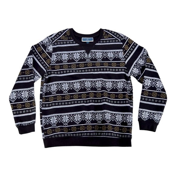 Karen Scott Sweater Size M Black‎ Fair Isle Crew Neck - Picture 4 of 4